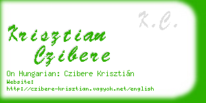krisztian czibere business card