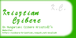 krisztian czibere business card